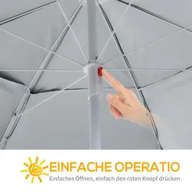 Outsunny Strandschirm 210 x 210 cm Dunkelgrün