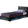 Home Deluxe - LED Bett ASTEROID - Dunkelgrau, 90 x 200 cm - inkl. Lattenrost I Polsterbett Design Bett inkl. Beleuchtung - Dunkelgrau