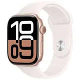 Apple Watch Series 10 GPS + Cellular 46 mm Aluminiumgehäuse roségold Sportarmband blassrosa M/L