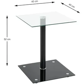Haku-Möbel HAKU Beistelltisch schwarz ¦ Maße: cm B: 40 H: 52