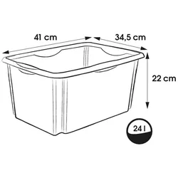 Keeeper ECO Emil - Aufbewahrungsbox 41x34,5x22 cm Eco Graphite