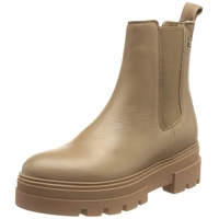 Tommy Hilfiger Damen Mid Boot Stiefel Monochromatic Chelsea Boot Stiefeletten, Braun (Oat Milk), 39 EU