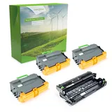 Green2Print 3x Toner, 1x Trommel 3 Kartuschen, Trommel 3x 20000, 1x 50000 Seiten ersetzt Brother DR-3400, TN-3520 passend für Brother HLL6400DWTT, HLL6400DW, MFCL6900DW