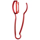 Triangle Spargelschäler Zangenschäler rot Metall
