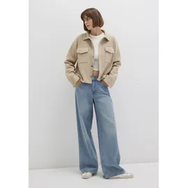 Mavi Button Sweatshirt Rundhalspullover Beige L