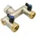 PUTEUS Wasserverteiler 2 fach 1 Zoll Messing