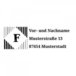 Monogrammstempel - Modernes gestreiftes Muster - Trodat 4915