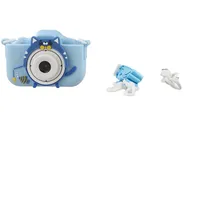 Kinder-Digitalkamera mit Dual-48-MP-Kameras, 1080p HD-Video, MP3-Player und Puzzle-Spielen zur Verbesserung des Lernens und der Kreativität, für Kinder von 3 bis 12 Jahren (blau)