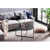 SalesFever Couchtisch, BxH: 80 x 45 cm, Metall/Glas - schwarz