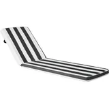 VEVOR Deckchair Auflagen, 1889x561x71mm, Liegenauflagen für Außenbereich, wasserabweisend & farbecht, Sonnenliegen-Kissen, Dicke Terrassen-Liegepolster für Pooldeck, schwarz-weiß gestreift