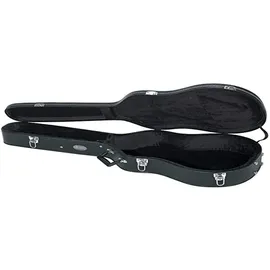 Gewa Gitarrenetui Yamaha APX Flat Top Economy - Holzkern - flacher Deckel - mattschwarzer Kunstlederbezug - verchromte Schlösser - Zubehörfach - innen schwarzer Samt - Kunststoff-Griff