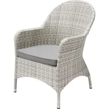 Primaster Diningsessel Lugano Korbsessel 75 x 64 x 94 cm ice white