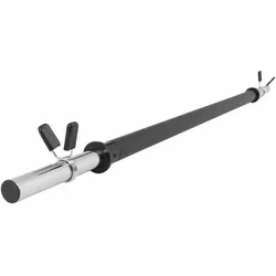 Langhantel Aerobic Chrom in Schwarz mit 130 cm schwarz 2kg