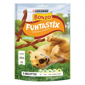 Bonzo Funtastix hondensnacks met bacon- en kaassmaak (175 gr)  6 verpakkingen