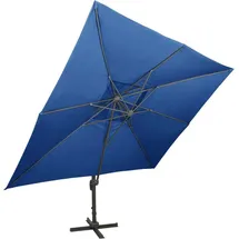 vidaXL Ampelschirm mit Lüftung 400 x 300 cm Azurblau