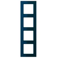 Jung AC584GLNB Glasrahmen 4fach, senkrechte und waagerechte Montage, Glas,