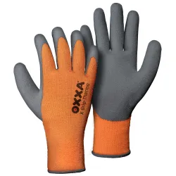 OXXA® Premium X-Grip-Thermo 51-850 Arbeitshandschuhe, orange/grau 15185010 , 1 Karton = 72 Paar, Größe 10