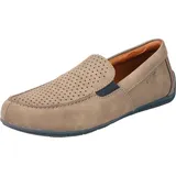 Rieker Mokassin Slipper, Loafer, Komfortschuh mit perforiertem Schaft Gr. 42, - Braun - 42