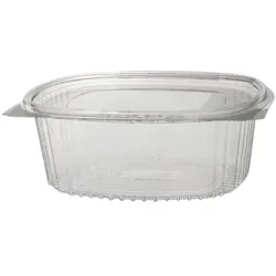 DayBays 11250 Stk. Klappschale Oval 375 ml VP 144x115x50 mm RPET Transparent mit anhängendem Deckel