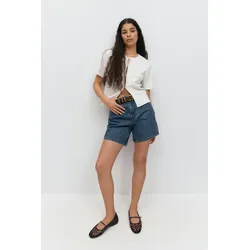 Gina Tricot - High waist denim shorts - Jeans shorts - Blau - 38 - Dame - Blau - 38