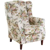 Max Winzer Ohrenbackensessel Lorris Baumwolle/Polyester 79 x 92 x 88 cm Rosa