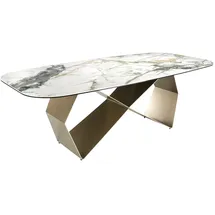 ac angel cerda Esstisch 120 x 76 x 120 cm weiß