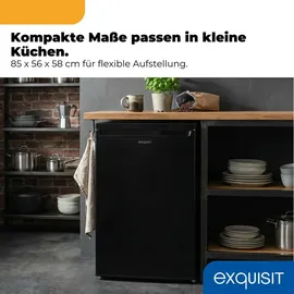 Exquisit KS516-4-E-040E Kühlschrank (109 l, 850 mm hoch, Schwarz)