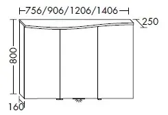 Burgbad Sp.-Schr.Sinea 3.0L.HGL 800x1206x250 Dunkelgrau Hochglanz, SHFD120LF7357 SHFD120LF7357