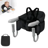 Tischsitz Babysitz Hochstuhl Sitzerhöhung, Babystuhl zum Befestigen am Tisch, Schwarz
