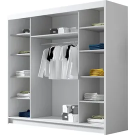 Mirjan24 Schiebetürenschrank Evo VI 200 x 215 x 58 cm Schwarz