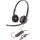 Poly Blackwire 3220 Schwarz Kabelgebundenes Stereo-Headset, USB-C/A, unterstützt Poly Lens