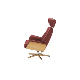Möbel Kraft Drehsessel Air Leder 80 x 106 x 78 cm Rot mit Relax-Funktion