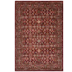 Teppich FLAIR RUGS "Sandford", rot, B:80cm H:12mm L:150cm, Kunstfaser, Teppiche, Sandford Vintage gemusterter Teppich