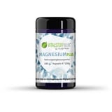 Magnesium Plus, VITALSTOFFWERK®, 180 Magnesium Kapseln, 4 Magnesiummineralien (Magnesiumcarbonat, Magnesiumcitrat, Magnesiumglycerophosphat, Magnesiumoxid), 109 g