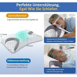 luxuskollektion CPAP-Kissen 02-Standard 60 x 40 cm Grau