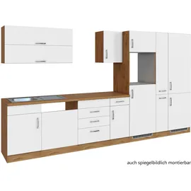 Held Küchenzeile Sorrento 360 cm weiß/wotan eiche nachbildung