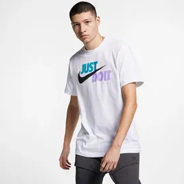 Nike Sportswear JUST DO IT T-Shirt Herren, 101 - white/spirit teal/atomic violet/black XS