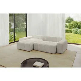altdecor Ecksofa Cord 2-Sitzer Creme