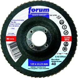 Schleifmopteller Kunstharz-gebunden 125mm K40 gewölbt