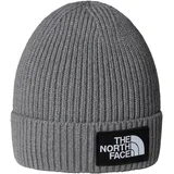 The North Face Kinder TNF Logo Box Cuffed Beanie TNF medium grey heather One Size