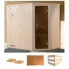 Sauna WEKA Varberg 1, beige (natur), ohne Ofen, (ohne Ofen), Saunen, ohne Ofen