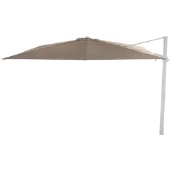 4Seasons Gartenschirm Siesta premium 300x300cm Weiß - Holzoptik