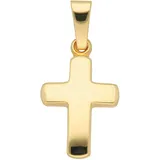 Kreuzanhänger ADELIA ́S "Damen & Herren 333 Gold Kreuz Anhänger", gold, Schmuckanhänger, Damen, Gold, für Damen & Herren