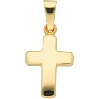 Kreuzanhänger ADELIA ́S "Damen & Herren 333 Gold Kreuz Anhänger", gold, Schmuckanhänger, Damen, Gold, für Damen & Herren