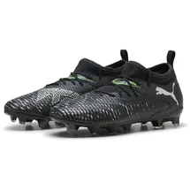 Puma Future 8 Match FG/AG JR, Unisex Fussballschuh, Puma Black-Puma Silver-Fluo Green,