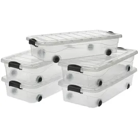 Logiplast Aufbewahrungsbox 780 x 394 x 177 mm 5-tlg. transparent
