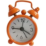 F Fityle 40mm Mini Metall Portable Home Outdoor Schöne Cartoon Uhr Retro Geschenk für Kinder Metall, Orange