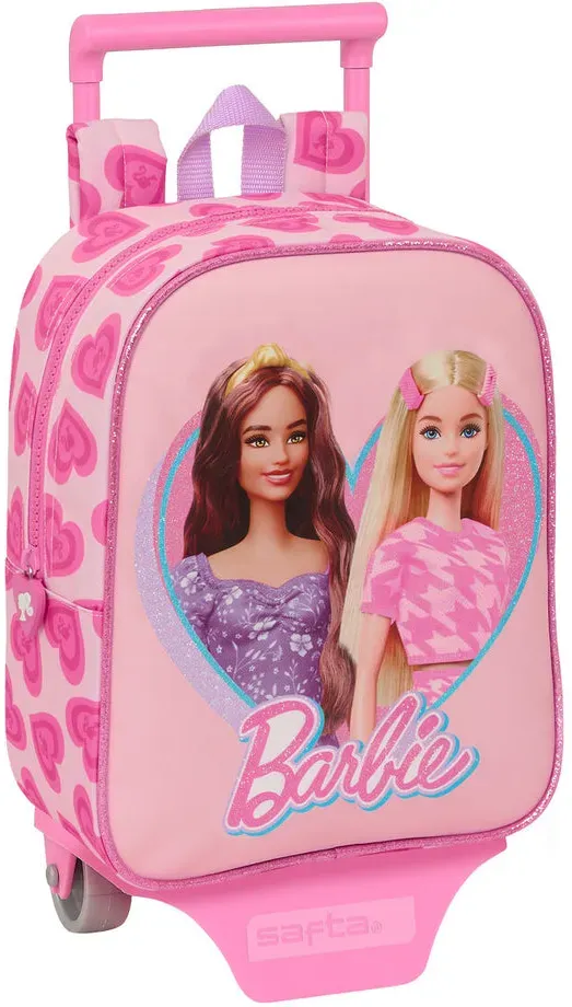 Schulrucksack mit Rädern Barbie Love Rosa 22 x 27 x 10 cm