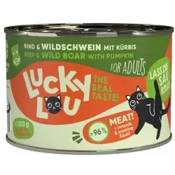 Lucky Lou Nassfutter Katze Adult Rind & Wildschwein 12x200 g