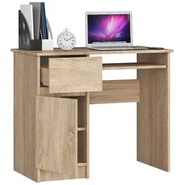 Akord Pc-schreibtisch Akord Piksel links Sonoma-eiche Schublade B90 x H77 x T50 cm